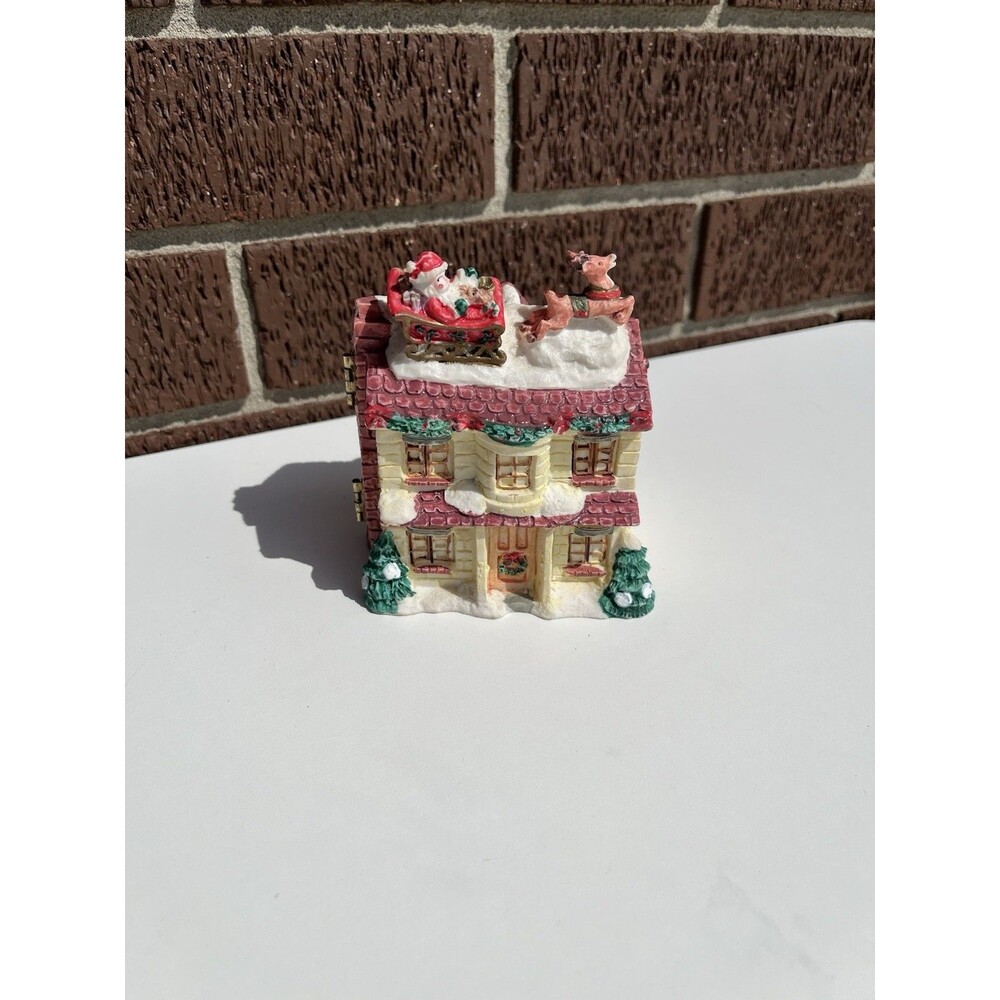 Vintage Panorama Christmas House Hinged Decor‎ Decoration